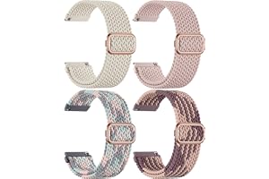 Epova Flätade 18 mm klockarmband kompatibla med Venu 3S-rem – Venu 2S-rem för kvinnor män, mjuka nylon snabbfrigörande klocka