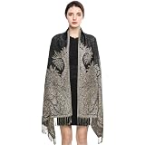 Écharpe Pashmina Pour Femme - Châle Jacquard Paisley Avec Franges, Doux Et Polyvalent Pour Toutes Les Saisons - 6