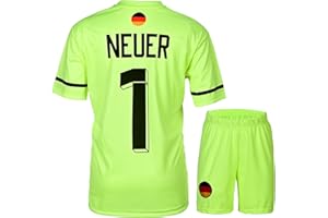 Mefstone Deutschland Neuer Kinder Trikot für Kinder, 2024 Football, Komm mit Shorts