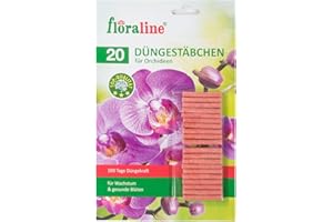 BURI Floraline 20 Düngestäbchen für Orchideen 100 Tage Düngekraft Nährstoffe Pflanzen