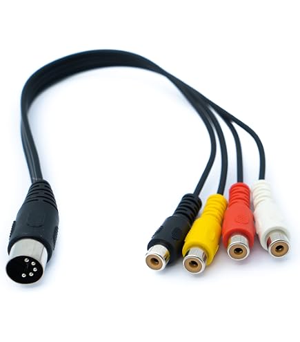 Happy Sound: Multimedia > Kit monitor + telecamera > - Adattatore per telecamere con connettore a vite 4 pin maschio a rca femmina