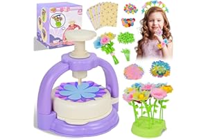 HERMORRYSS Kit di Fiori Creativo per Bambini, Il Laboratorio dei Fiori, DIY Kit Composizione Bouquet, Set Creativo per Mazzi di Fioris con Pressa, Regalo Giocattoli Creativo per Bambina 4+ (Viola)