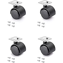 1'' Diamètre Orientable 360° Roues Roulettes Pivotantes À Platine