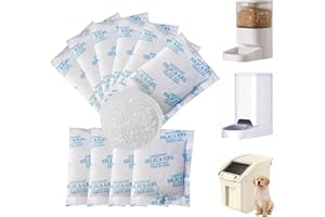 KAIXINHA 10 Packs of 30g Silica Gel Desiccant | Compatible with petki Automatic Feeders & Food Storage | Food-Safe Reusable Moisture Absorber Packs | Also for Electronics, Documents & Clothing