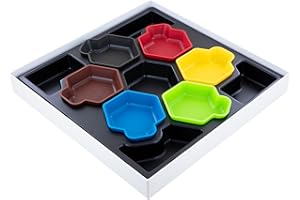 Feldherr SHELL Core Box - 6 kolorowych tacek na ¿etony oraz schowek na akcesoria do gry, ¿etony, meeple i inne drobne przedmioty.