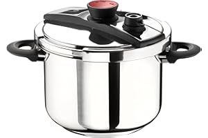 Pintinox, Pentola a Pressione Pro, Acciaio Inox, Adatta all'induzione, 6 Litri.