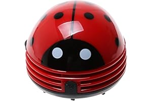 Jzhen Mini Aspirateur de Table électrique,Mini Aspirateur a Main Collecteur de Poussière Forme de Coccinelle Bureau