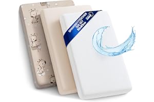 TOTSY BABY Drap Housse Cododo pour Nacelle Ensemble de 2 Draps Lot de 3 : 50x83 cm avec Protege Matelas Impermeable - Alese Bebe Compatible avec Berceaux Landeau Couffin et Poussette Enfant 50 x 83