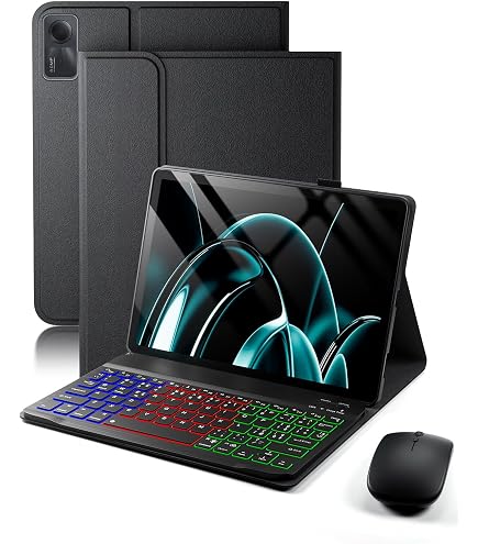 JADEMALL Custodia con Tastiera per Samsung Tab S10 Plus/S10+/S9 FE Plus