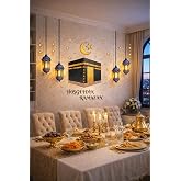 Sticker Hoş geldin Ramazan Dekorlu Ahşap Kapı S&uuml;s&uuml;, Ramazan S&uuml;sleri, Ramazan Tavan S&uuml;s&uuml; Ramazan Dekorasyon Renkli 2026