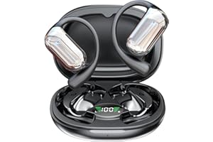 EUQQ Open Ear Headphones - 5.4 Bluetooth Earphones for Running, Ultra Comfort Sport Open Ear Buds, Stereo Sound Earbuds Wireless, IP7, 50H Playtime
