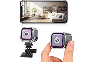 QIANSHOUYAN Smart WiFi Mini Camera 1080P HD: Wireless Security Camera with Night Vision, Two-Way Audio, Motion Detection & Built-In Battery for Home, Outdoor, Pet Monitoring