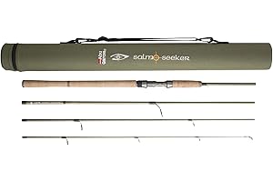 Abu Garcia Salmo Seeker 4 Piece Spinning Rod**3 Sizes 8ft, 9ft & 10ft**Salmon Trout Sea trout Game Pike Coarse Spinning Rod