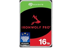 ‎SEAGATE Seagate IronWolf Pro 16TB, NAS interne Festplatte HDD, 3.5 Zoll, 7200 U/Min, CMR, 256 MB Cache, SATA 6 GB/S, inkl. Data Rescue Service (ST16000NTZ01)