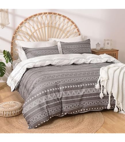 Set Copripiumino Catherine Lansfield MEDINA TRELLIS - Cotone 100% - Misure 250x200 Cm + 2 Federe 50x80 Cm