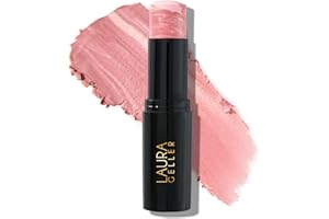 LAURA GELLER BEAUTY LAURA GELLER NEW YORK Italian Marble Make Up Blush Stick (Pink Fiore) Marbleised Finish Cream Blush For Cheeks, Stick Blush For A Radiant & Natural Look, Illuminates Skin, Easy To Apply Blusher