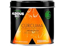 250 Cápsulas PROBIÓTICOS + BIO Cúrcuma con Jengibre y Pimienta Negra | 1460mg | con Curcumina y Piperina | Antiinflamatorio N