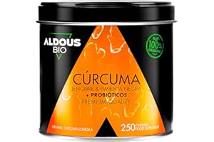 250 Cápsulas PROBIÓTICOS + BIO Cúrcuma con Jengibre y Pimienta Negra | 1460mg | con Curcumina y Piperina | Antiinflamatorio N