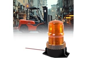 KEECALT Amber Emergency Hazard Warning Beacon, 15W 30 LEDs, Waterproof, for Utility/Construction Vehicles or Tow Trucks