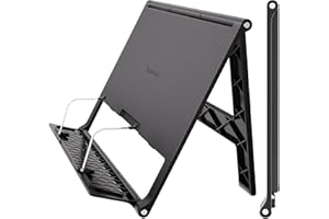 Readaeer Leggio in Plastica, Supporto Libri per Lettura, Plastica ABS Super Leggera e Resistente, Pieghevole e Portatile, Leggerissimo, Multiangolare e Multifunzione.