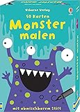 50 Karten: Monster malen: mit abwischbarem Stift