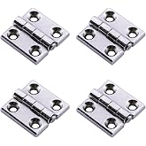 Metal 30x30 mm 4 ADET Yaprak Menteşe G&uuml;m&uuml;ş Krom Kapi Pencere Dolap Mobilya Kapak Menteşe Bağlantı
