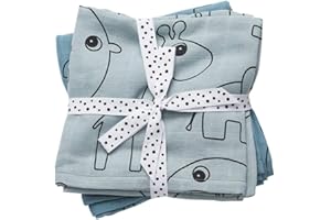 Done by deer 30682 - Pack 2 muselinas con diseño elefante, color azul