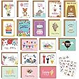 Khazna 20 Pcs Kids Greeting Card Making Kit, Thank You Card Kit DIY Handmade Card Making Supplies Art Crafts Crafty Set