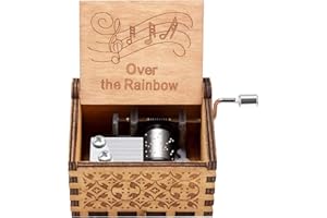 Yesnote Over the Rainbow Music Box Gift for Wife, Romantic Birthday Father Day Anniversary to Son Daughter Boyfriend Women Girl Girlfriend Hand Crank Musical Box