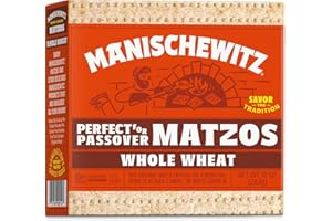 Manischewitz Passover Whole Wheat Matzo 284g | Thin, Crisp & Delicious, Just 2 Ingredients | Kosher for Passover 2025