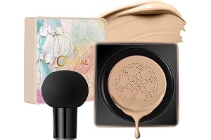 O'CHEAL Cushion Foundation med svamp, Concealer CC Creme Make-up 03 | Vattentät kudde Foundation BB Cream, halvmatt, lätt att blanda, långvarig täckning