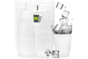 idea-station Neo gobelet plastique reutilisable 30 x 250 ml - transparent - gobelet enfant incassable - verre plastique reutilisable pour anniversaire, bebe, camping