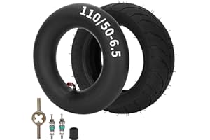 JIAYAN 110/50-6,5 Hinterreifen und Schlauch mit TR87 abgewinkeltem Ventilschaft für 47 cc 49 cc Kids Mini Pocket MTA1 MTA2 Cag Lucky 7 Bike Moto Mini Elektroroller E-Bike Dirt Bike