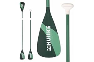 HUIIKE Pagaia SUP 2 in 1 Remi Alluminio Pagaia Doppia per SUP Remo Smontabile in 4 Pezzi | Remo Kayak, Canoa, Tavola Gonfiabili Regolabile Resistente | Accessori Stand Up Paddle Board