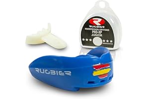 Rugbier - Protector Bucal Pro XP para Rugby - Talla Niños hasta 12 Años - Unisex - Protector Dental Deportivo Profesional Junior - España Flag
