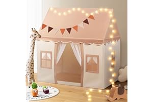 Snookids® Tienda De Campaña para Niños, Tienda De Juegos Interior con Colchón Y Luces, para Habitación Infantil, Rincón Acogedor para Niños, Tienda De Campaña Interior para Niños De 3 A 13 Años