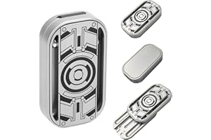 7JI Fidget Slider Metall, Fidget Toys Erwachsene, Edelstahl Gravur Schubkarte Spielzeug Druck Freisetzung Schieber, ADHS Toy Erwachsene, EDC Fingerspitze Spielzeug, Anti Stress Toys