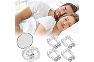 GNAUMORE Clip De Nez En Silicone MagnéTique,Pince à Nez En Silicone MagnéTique,Lock Clip MagnéTique Anti-Ronflement,Ecarteur Nasal ​AméLiore La Respiration Pour Un Sommeil Plus Confortable (4pcs)