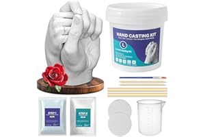 DMSELL Couples Hand Casting Kit for 2, Family Hand Casting Kit, 3D Hand Moulding Kit for 2 Hands