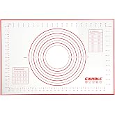 GWHOLE Silicone Baking and Kneading Mat, Large Non-Stick | Large Silicone Pastry Baking Mat Heat Resistant Easy Clean Reusabl