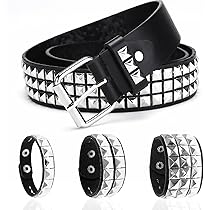 125 Cm - Ceinture De Cow Boy à Rivets En Métal Pour Hommes, En Cuir De