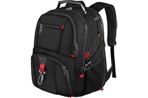 MATEIN Duży Plecak na Laptopa 17,3 Cala, Podróżny plecak na Laptopa Torba Biznesowa z Portem ładowania USB Wodoodporny antykradzieżowy do pracy Mężczyźn i Kobiety Plecak Szkolne Uniwersytet Czarny