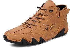 MOUDN Hommes Chukka Boots Cuir Desert Boots Respirantes Bottines à Lacets Chaussures de Marche