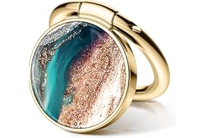 GVIEWIN Soporte de Anillo de teléfono de mármol, Soporte de Agarre de Metal con Soporte de 360 ° para Montaje magnético de Coche Compatible con iPhone 13/12/11/Pro/Pro Max/XR/SE2020 y Otros teléfonos