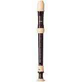 YAMAHA YRS 302B III Soprano Recorder 3 Piece, Brown/White