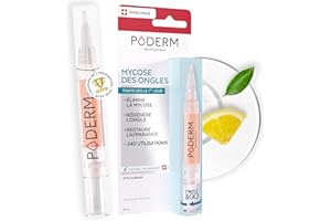 PODERM Stylo Mycose Ongles Des Pieds 4ML – Formule Vegan | Traitement 3en1 Elimine la Mycose | Nail Care Pen | 3 Secondes Par Jour et Résultats Rapides | Créé Par Une Podologue - Fabriqué en Suisse
