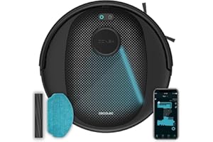 Cecotec Robot Aspirador y Friegasuelos Conga 7690 Immortal MAX M. 5000Pa, Tecnología de Navegación Láser, Autonomía 220mins, Cepillo Central Silicona, Mopa de Fregado, 1 Cepillo Lateral, Control App