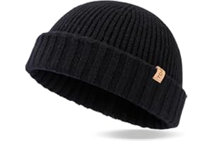 TOP-EX Czapka beanie typu dokerka, 100% wełny merino, dla mężczyzn, kobiet, czapka zimowa z dzianiny, XL/XXL