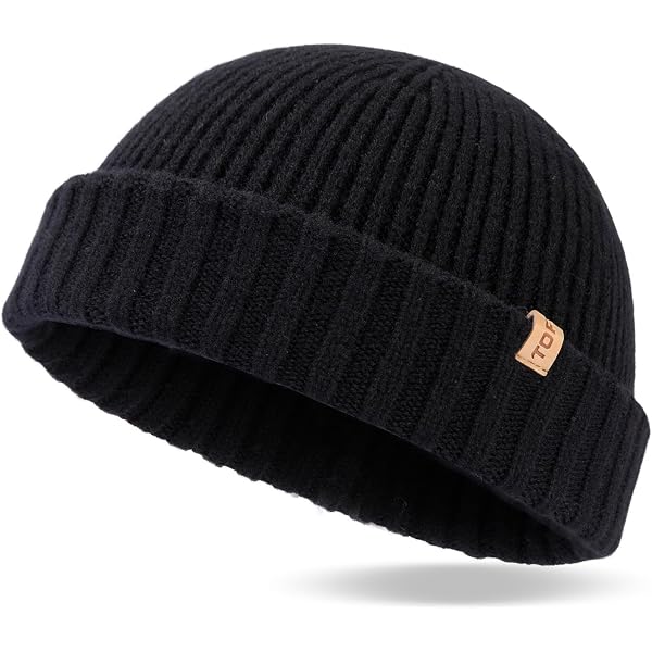 80% Merino Wool Waffle Knit Fisherman Beanie Watch Cap Dual  display picture 1