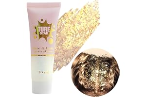 HOUSN Body Glitter Gel, Eye Glitter Chunky Liquid Eyeshadow Glitter, Face Sequins, Sparkling Festival Party Lotion Glitter for Face Body Eye Hair Makeup DIY Art